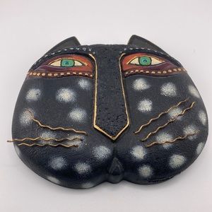 Vintage Signed Laurel Burch Cat Wall Mask